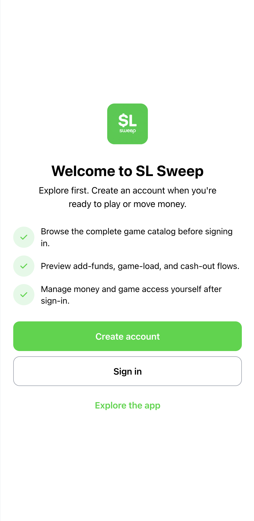 SL Sweep welcome